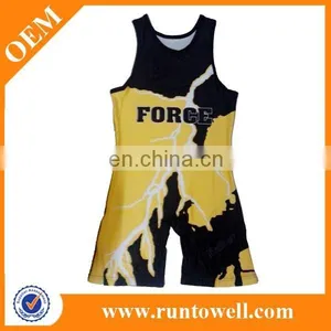 2014 New Design Wrestling Singlets/ Sublimated Wholesale Wrestling Singlets thumbnail-1