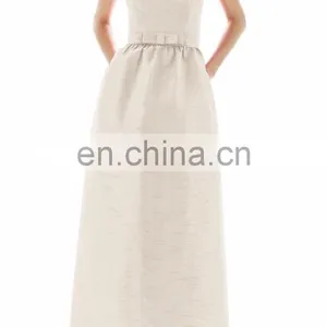 Fancy Cap Sleeve Full Length Evening Gown With V-back thumbnail-4