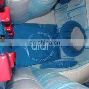 Winter Theme Three Part Obstacle Course Inflatable Bouncer With Slide thumbnail-5