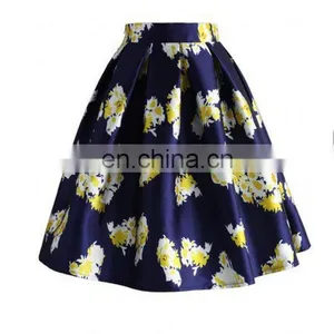 Hot Sale Satin Floral A-line Women Skirt thumbnail-5