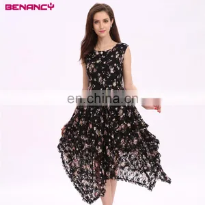 Fashion Hot Sale Red Elegant Tunic Women Lace Dress With Halter thumbnail-4