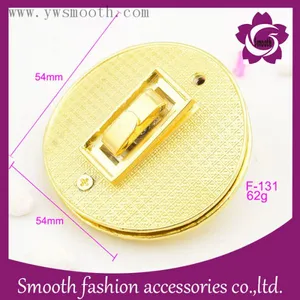 Metal Fashion Rotated Gold Plate Handbags Bag Lock Hardware Accessories thumbnail-3