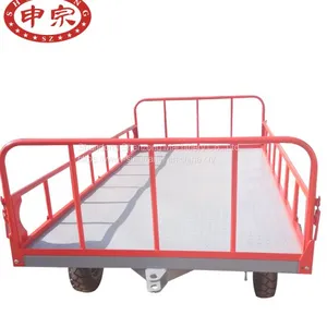Turntable Solid Tire 2000kgs Airport Baggage Trailer for Sale thumbnail-3