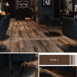SPC Floor Plastic Flooring Sheet Tiles Slotted Click Lock 4.2mm Thickness 0.4mm Wear Layer thumbnail-1