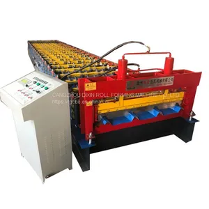Trapezoid Profile Iron Roll Forming Machine/ Roofing Tile Roll Forming Machine thumbnail-1
