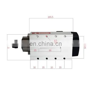 HONGJUN 220V 4 Ceramic Bearing Square 2.2kw Air Cooled Spindle Motor ER20 Runout-off 0.01mm CNC Engraving Milling Grind thumbnail-4
