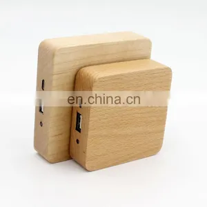 Portable Battery Charger 8000mah Wooden Power Bank thumbnail-1