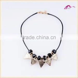 Hot Sale Fashion Jewelry Gold Plated Choker Necklace With Big Crystal thumbnail-3