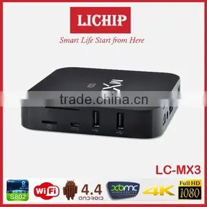 Smart Wifi Android 4.4 S802 1080P 4k LC- MX3 MXIII TV Box thumbnail-3