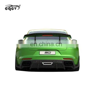 Dry Carbon Fiber Front Lip Diffuser Side Skirt Rear Spoiler for Porsche Panamera 971 Forged Carbon Fiber thumbnail-4
