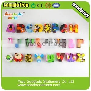 Cute Extruded Rubber Erasers Animal Letter Eraser thumbnail-2