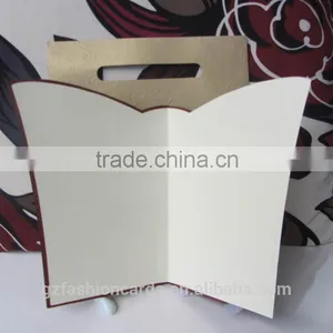 2016 Luxury Laser Cut Greeting Bowknot Handbag Wooden Wedding Invitation Card thumbnail-5