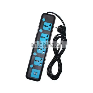 2022 Hot- Sale 4 Way Universal Extension Cord Socket With Switch thumbnail-1