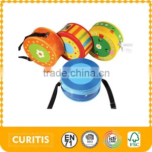 2015 Christmas Gift Scottish Musical Instruments Wooden Drum Kids Wooden Drum Set Toy Drum Head Goat Skin Musical thumbnail-1