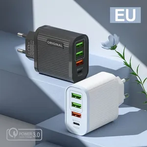 Travel 15w Display Phone Charger 3 USB Port+pd 3A Max Smart Fast Charger Travel Wall Charger Adapter thumbnail-3