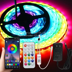 Hot Selling Fancy Colorful Dream Decorative Wall Lights Indoor WS2811 Pixels 12V Strip Light RGB Led Strip Light Kit thumbnail-1