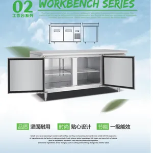 Stainless Steel Fresh-Keeping Workbench Kitchen Food Fresh Keeping Fridge Refrigerated Table thumbnail-1