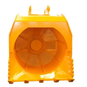 River Sand Washing and Screening Bucket Sand and Gravel Separation Drum Excavator Hydraulic Sieve Bucket Rotating Drum Screen thumbnail-2