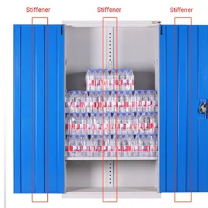 High-Capacity CNC Tool Organizer for Manufacturing Environments|Reinforced Door Steel Cabinet for Warehouse Heavy Storage thumbnail-4
