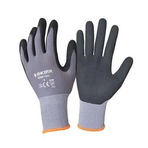 Enkerr Ms851042 Black Nitrile Ultra-fine Foamed Coated Oil-resistant Gloves, Nitrile Coated Gloves thumbnail-4