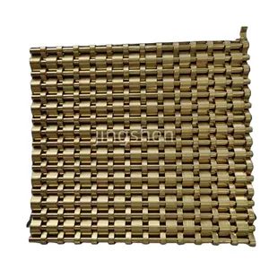Special Offer: Bronze-colored Metal Decorative Mesh Partitions, Suitable for Hotels, Restaurants, and Elevator Curtain Walls. thumbnail-2
