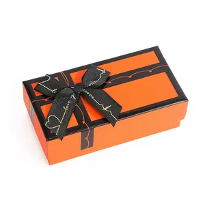 Orange Luxury Paper Packaging Gift Lid Box thumbnail-2
