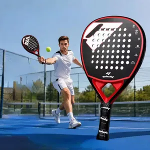 Professional Lightweight EVA Foam Core 3K 12K 18K Full Carbon Fiber Cage Tennis Racket Beach Racket Cage Padel Racket thumbnail-1