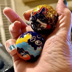 2 Pack Yin Yang Baoding Balls Tai Chi Balance and Hand Therapy Adult Stress thumbnail-2