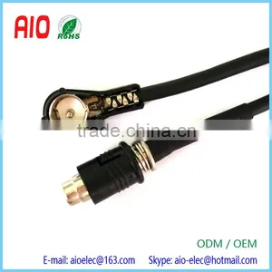 Right Angle RAKU Male Jack To ISO Male Plug Aerial Adaptor Adapter Antenna Lead Cable For Car VAN Bus Radio thumbnail-1