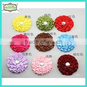 Cheaper Hot Sale 8cm Ribbon Flowers for Headbands thumbnail-1