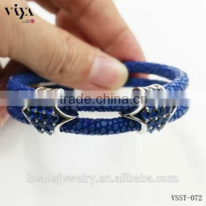 2016 Fashion Design For Men Sterling Silver 925 Plated Modern Design Python/ Stingray Bracelet For Watch Lover thumbnail-3