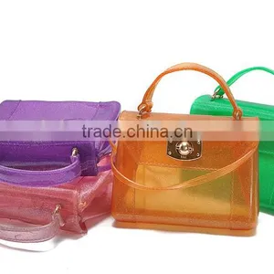Silicone Cosmetic Bag Jelly Womens Purses/colorful Wallets Lady Bag thumbnail-2