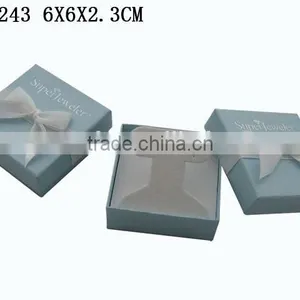 P1243 Simple Cardboard Paper Earring Jewelry Box With Bowknot thumbnail-1