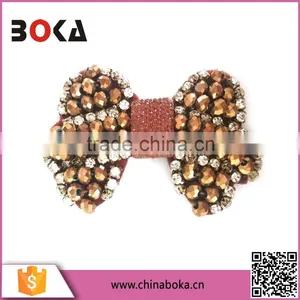 BOKA Champagne Beaded Bow Appliques thumbnail-1