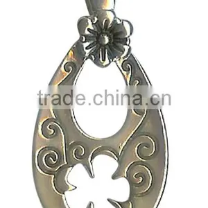 Plum Blossom Peace Clasp Pendant Plum Flower Necklace Jewelry Plum Blossom Flower Enamel Pendant thumbnail-1