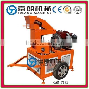 FL1-20 Electric Motor Interlocking Brick Making Machine Design With Car Tire and Tractor thumbnail-1