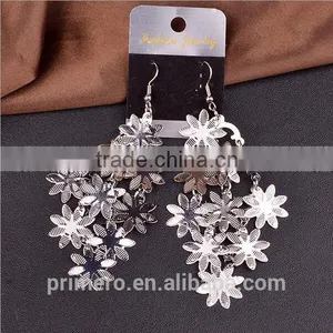 New Multilayer Snowflake Vintage Flower Earrings Dubai Gold Jewelry thumbnail-2