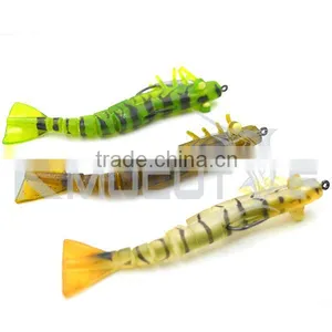 Kmucutie CHS006 Soft Shrimp Lure 5 Sections Body Live Smart Shrimp Bait for Octopus thumbnail-1