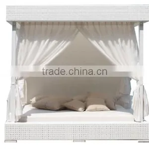 China Outdoor Garden Furniture Poly Rattan Daybed With Canopy (DH-9578) Quality Choice thumbnail-1