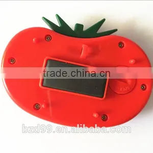 Funny Small Tomato Orange Fruit Digital Countdown Timer With Strang Magnet/ Count Up/down Household Necessary thumbnail-3