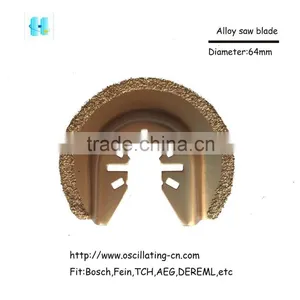 64mm Carbide Grit Brazed Segment Oscillating Multitool Blade thumbnail-1
