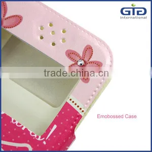 [GGIT] Hot Selling OEM Light Oil Pasting Pattern With Diamond Silicon and PU Leather Universal Phone Case thumbnail-4