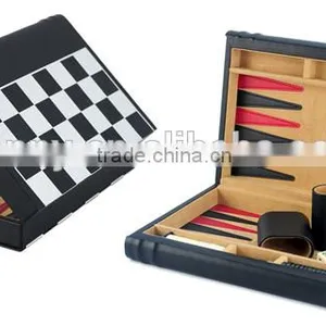 2 In 1 Foldable PU Leather Chess Table And Backgammon Board Case thumbnail-4