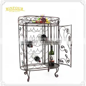 China Factory Retail Display Racks Metal Wine Rack Metal Glass Display Shelf thumbnail-5
