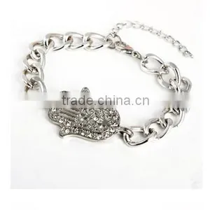 >>New Arrival SW16550 Promotion Rhinestone Hamsa Fatima Hand Bracelet/ thumbnail-2
