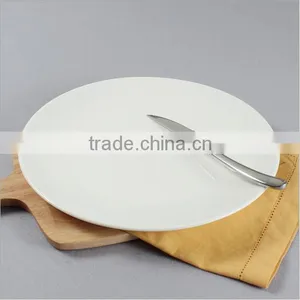 Pure White Circular Hotel Plate Beefsteak Plate Ceramic Tableware HY1671501 thumbnail-3