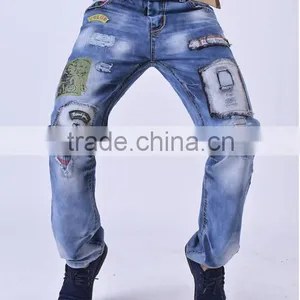 High Quality New Fashion Designer Jeans Men Distrressed Casual Denim Mens Jeans thumbnail-5