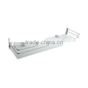 China Supplier Brass Heavy Duty Toilet Accessories Bathroom Shelf Bathroom Glass Shelf 6B0162 thumbnail-2