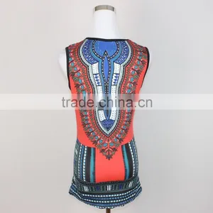 Dashiki Vest Tops African Tank Tops for Women thumbnail-3