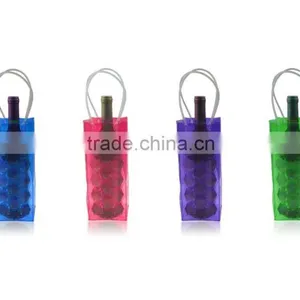 Decorative Pink PVC Wine Bottle Cooling Bag thumbnail-6